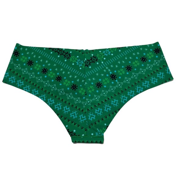 NWT AERIE Cheeky Pantie/Underwear Sz M Green Blue - Picture 2 of 3